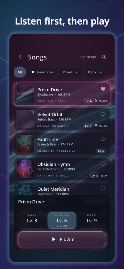 Fumuon: the song list, ready to listen