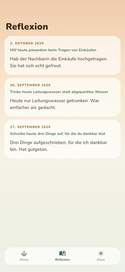 Karma Farmer: deine Reflexionen