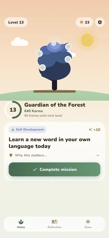 Karma Farmer: today&rsquo;s mission and your plant